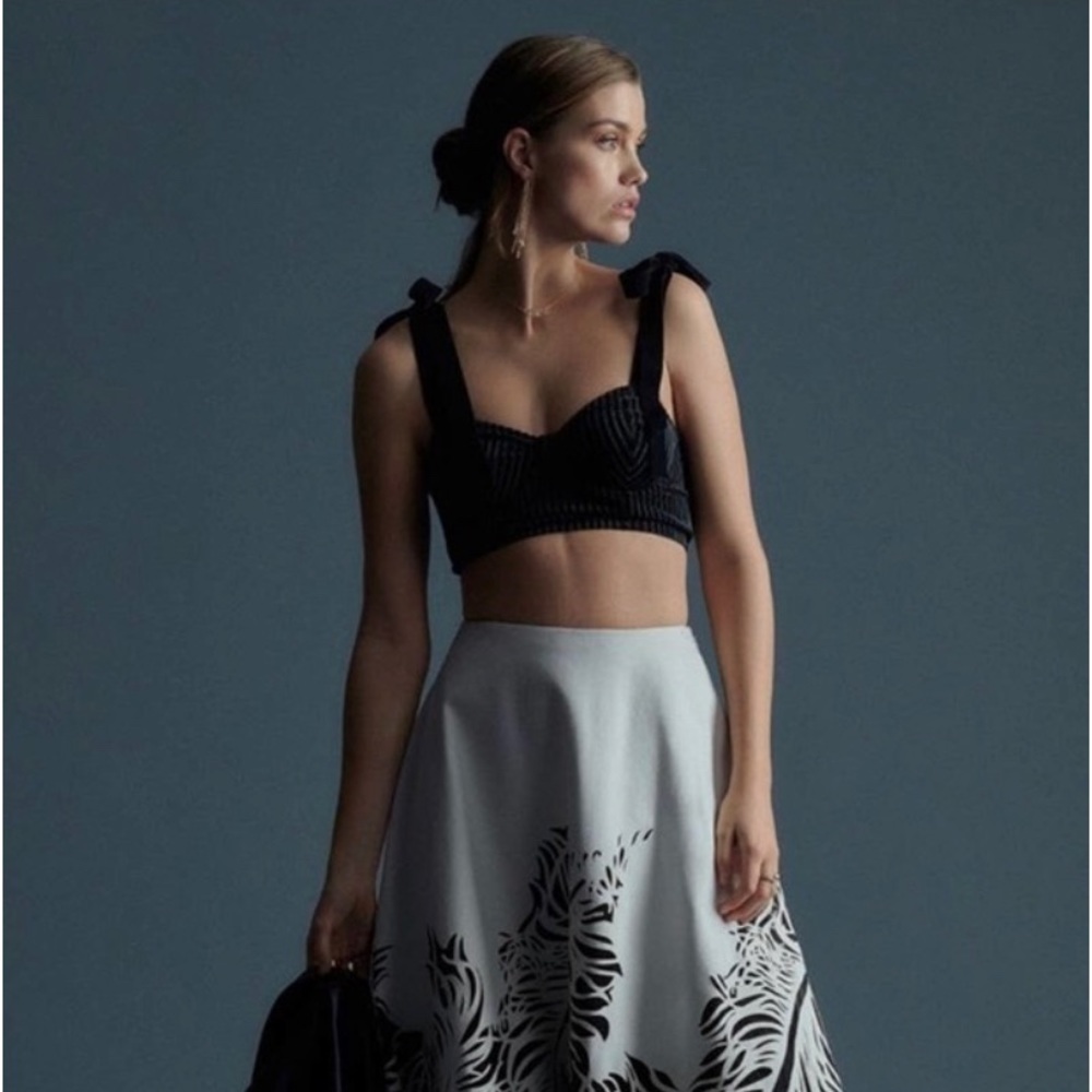Anthropologie Black Velvet Bralette